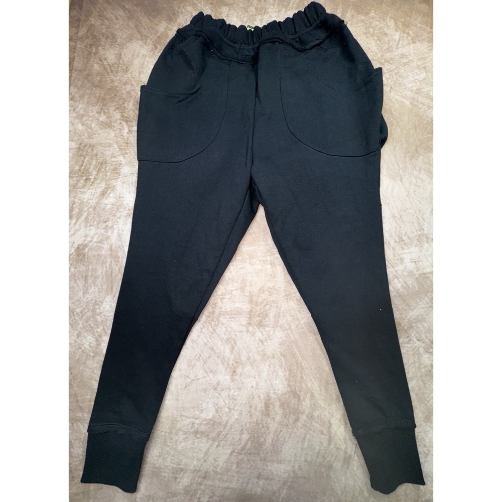 Sugar & Bruno Distressed harem sweatpants Black Womens Unisex XXS NWOT